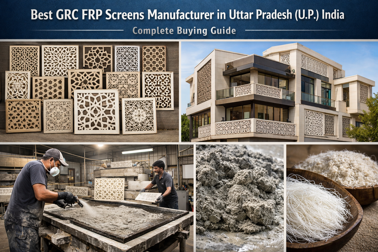 Best GRC and FRP Jali Manufacturer, Columns, Cornices, Screens, Balusters | Stone King Enterprises, Uttar Pradesh, Delhi, NCR