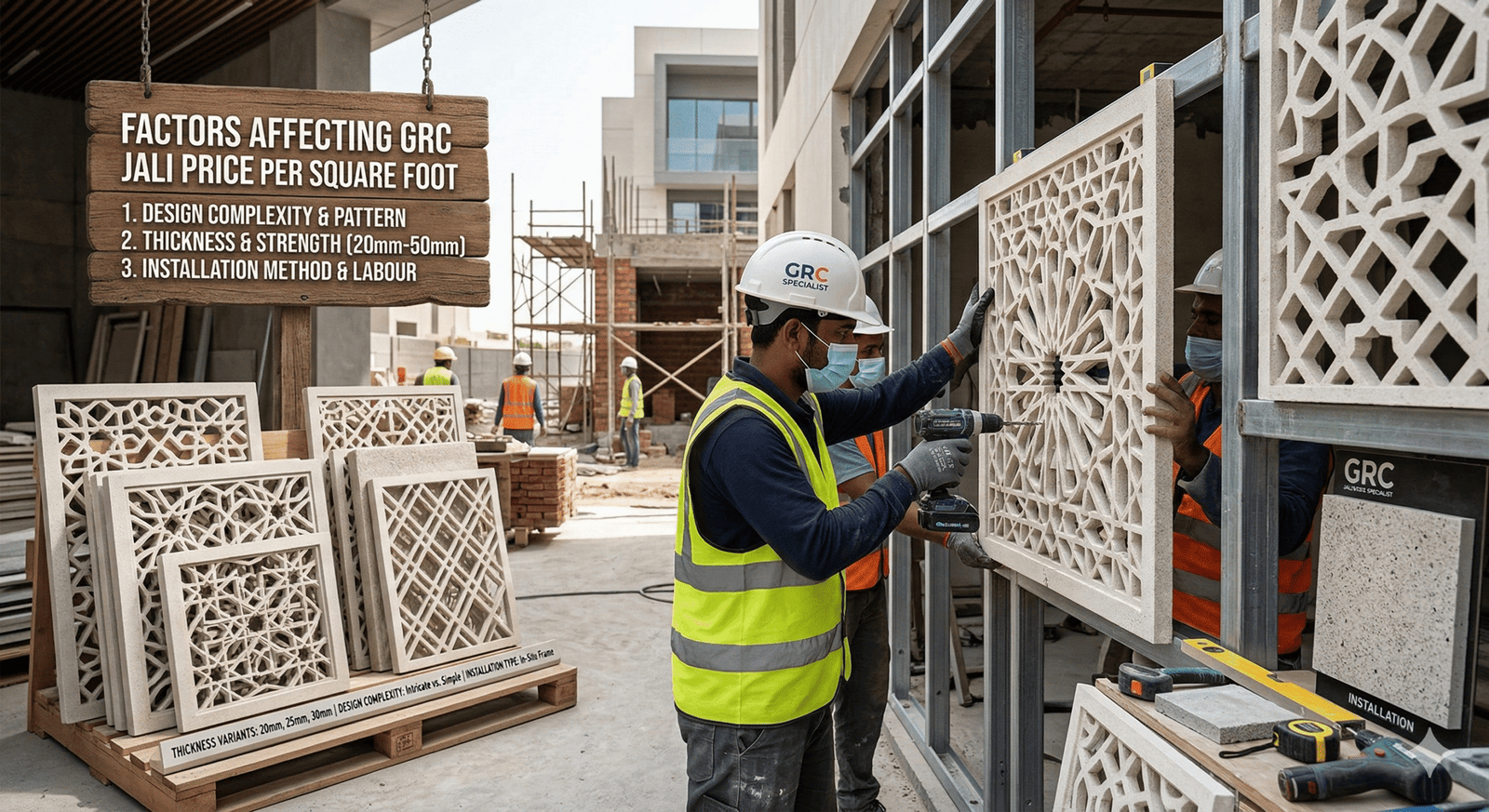 Best GRC and FRP Jali Manufacturer, Columns, Cornices, Screens, Balusters | Stone King Enterprises, Uttar Pradesh, Delhi, NCR